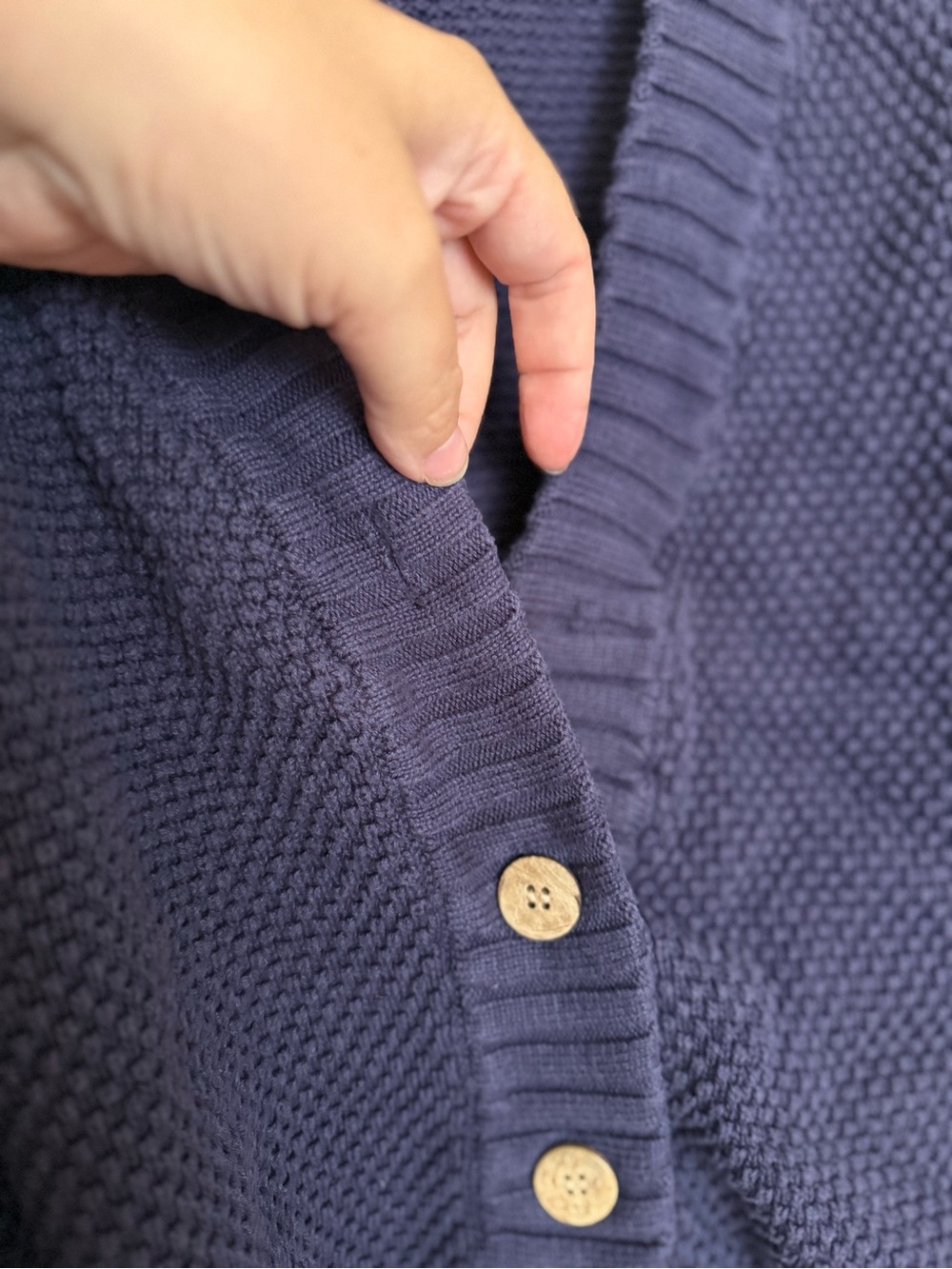 Free People Navy Knit Wide-Leg Joggers & Cardigan Set - Picture 4 of 7